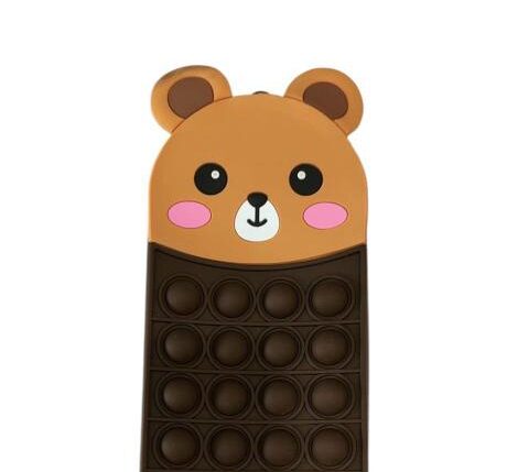 BAULETTO SWIPE SILICONE POPIT BEAR MARRONE ART.14684289