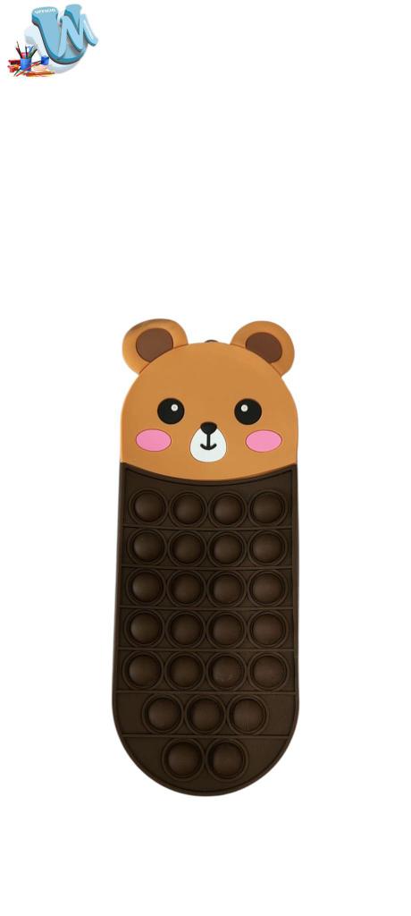 BAULETTO SWIPE SILICONE POPIT BEAR MARRONE ART.14684289 BAULETTO SWIPE SILICONE POPIT BEAR MARRONE ART.14684289