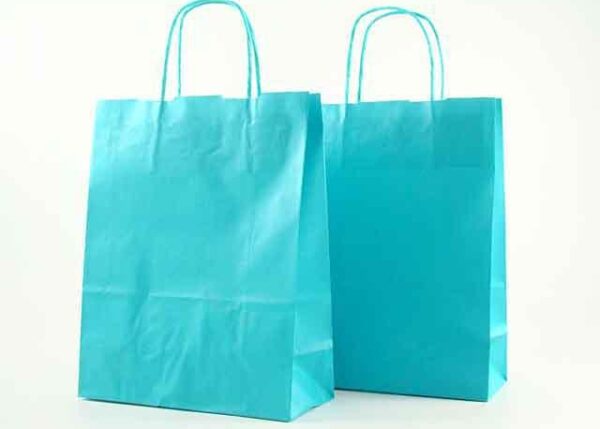 BUSTA REGALO CARTA 45X15X50CM AZZURRO