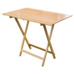TAVOLO LEGNO PIEGHEVOLE STRISCE PIC 60X80 $