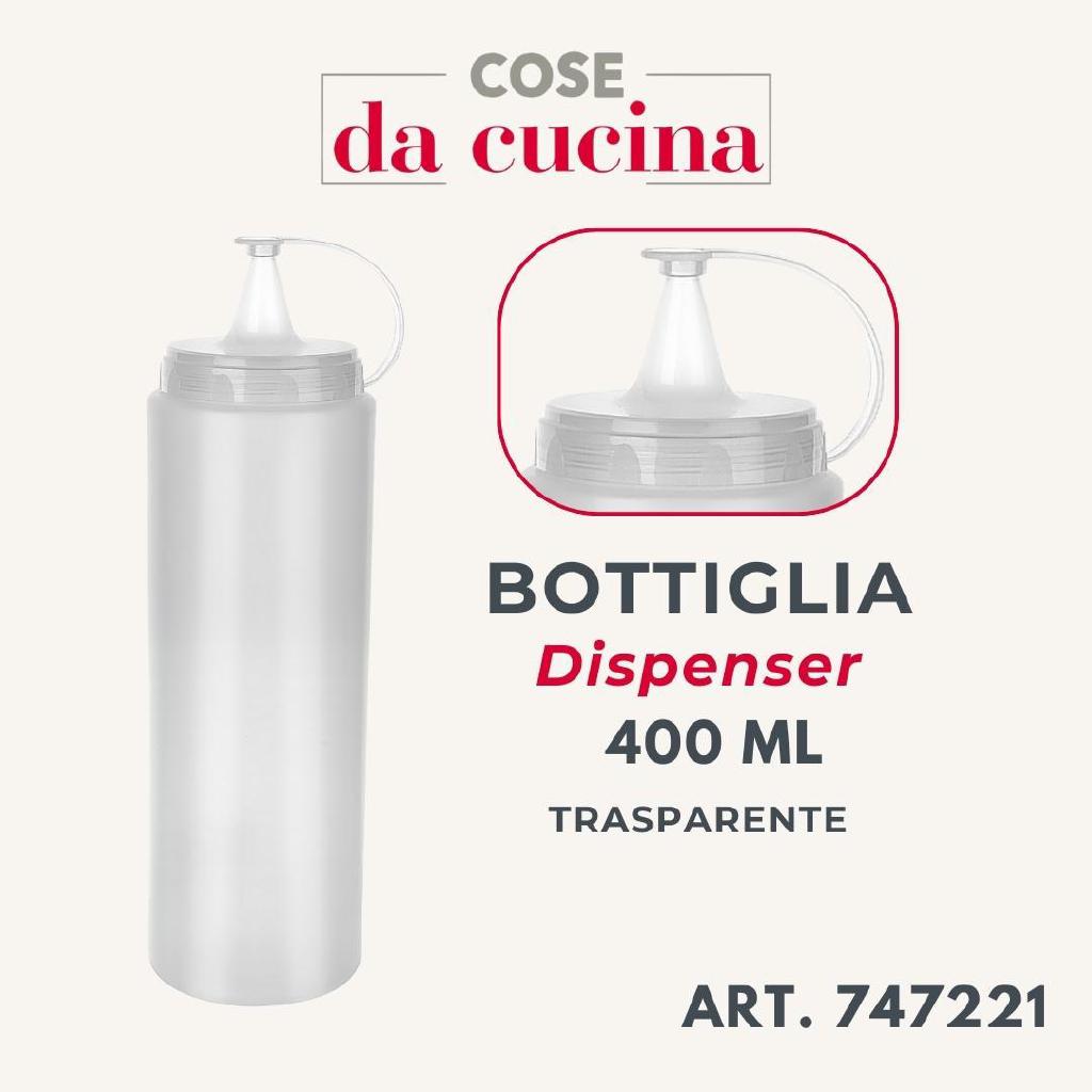 BOTTIGLIA DISPENSER 400 ML TRASPARENTE ART.747221 BOTTIGLIA DISPENSER 400 ML TRASPARENTE ART.747221