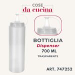 BOTTIGLIA DISPENSER 700 ML TRASPARENTE ART.747252