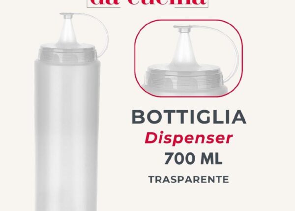 BOTTIGLIA DISPENSER 700 ML TRASPARENTE ART.747252