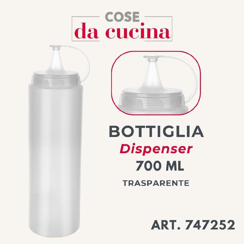 BOTTIGLIA DISPENSER 700 ML TRASPARENTE ART.747252 BOTTIGLIA DISPENSER 700 ML TRASPARENTE ART.747252