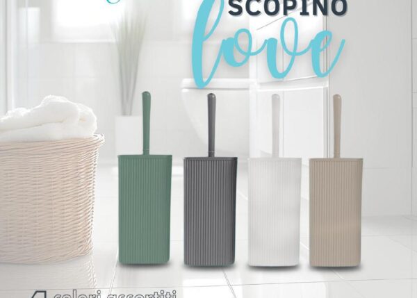 SCOPINO WC LOVE COLORI ASSORTITI 10.25X10.25X32 CM ART.747337
