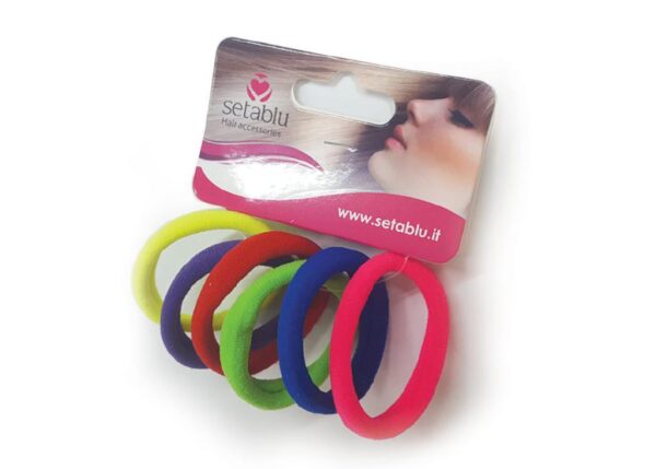 SETABLU ELASTICO FERMA-CODA PICCOLO 6PZ COLORATI