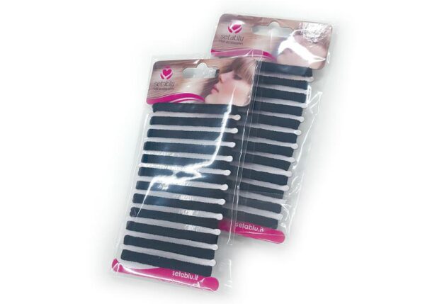 SETABLU ELASTICO F-CODA PIC. COTONE 12PZ NERO