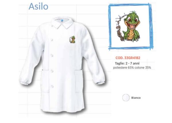 SIGGI GREMBIULE ASILO BIANCO BIMBO 4A ART.33GR4182/AP-0001