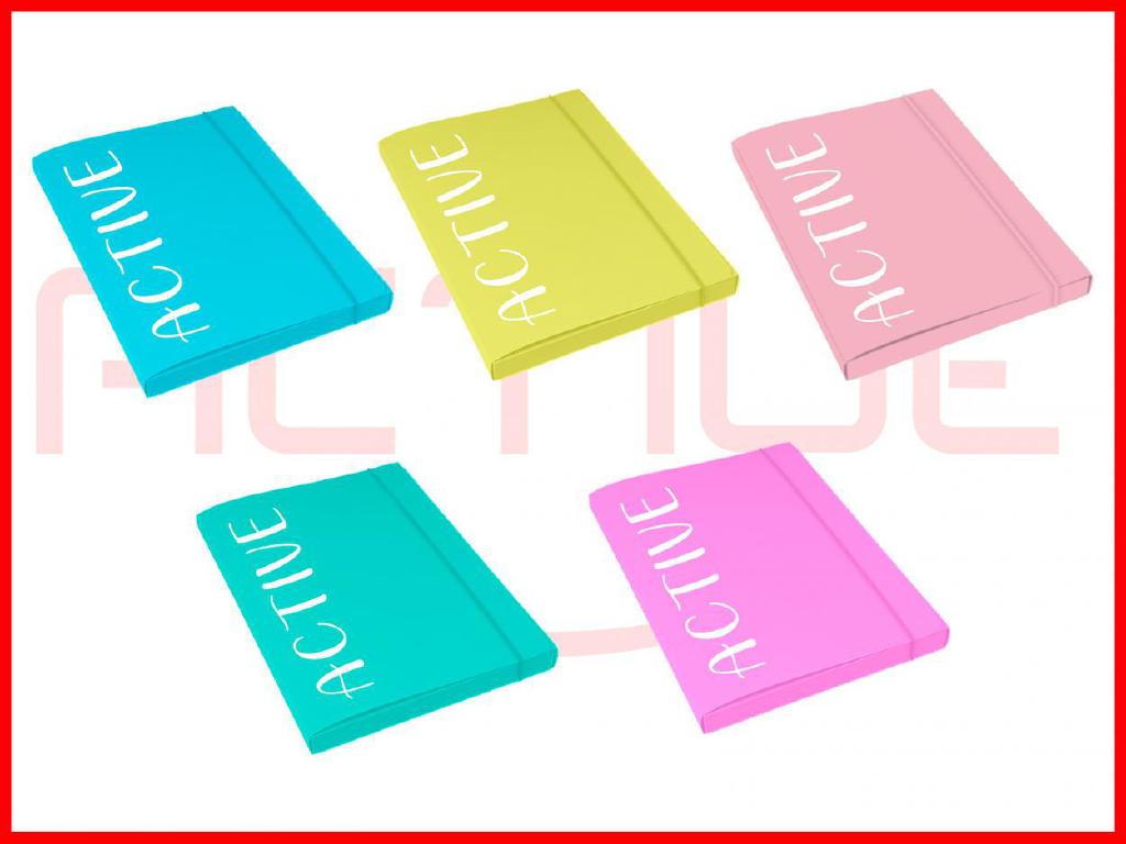 CARTELLE CON ELASTICO ACTIVE PASTEL 12PZ ART.94509 CARTELLE CON ELASTICO ACTIVE PASTEL 12PZ ART.94509