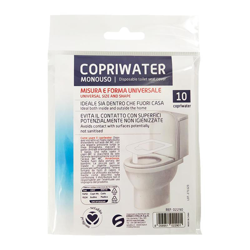 SETABLU COPRI WATER MONOUSO 10PZ - F. SETABLU COPRI WATER MONOUSO 10PZ - F.