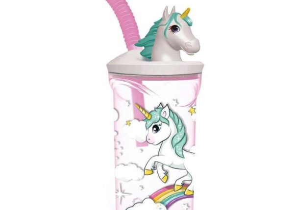 UNICORN BICCHIERE C/CANNUCCIA 3D 360ML ART.09730