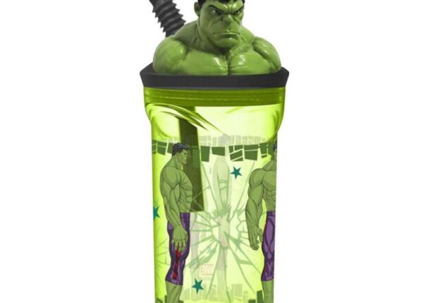 TRITAN HULK BICCHIERE C/CANNUCCIA 3D 360ML ST74867