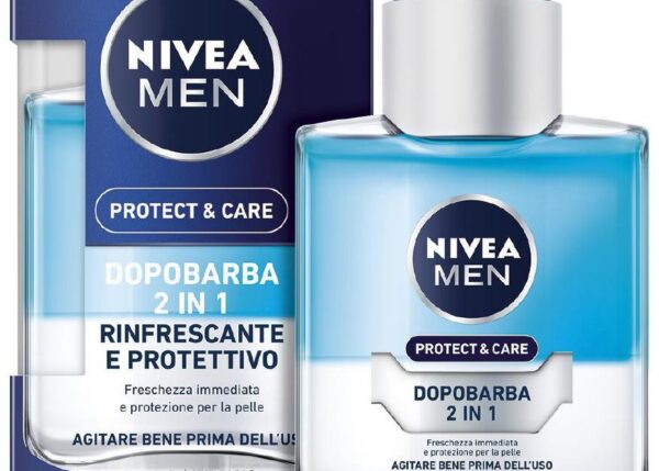 NIVEA DOPOBARBA 100ML FOR MEN 2IN1 LOZIONE PROTECT E CARE