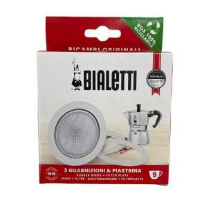 BIALETTI GUARNIZIONI + PIASTRA PER CAFFETTIERA MOKA 9 TAZZE