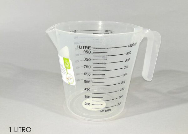 CARAFFA GRADUATA IN PLASTICA 1LT C/MANICO $