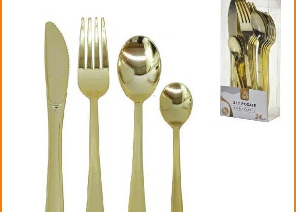 SET 24 POSATE ORO ART.491869