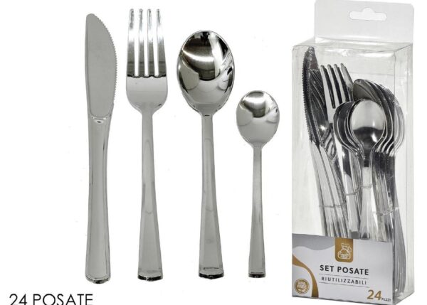 SET 24 POSATE SILVER ART.491885