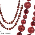 GHIRLANDA CON PALLE H180CM ROSSO 2ASS ART.308213