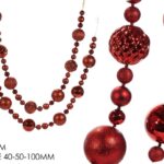 GHIRLANDA CON PALLE H180CM ROSSO 2ASS ART.308221