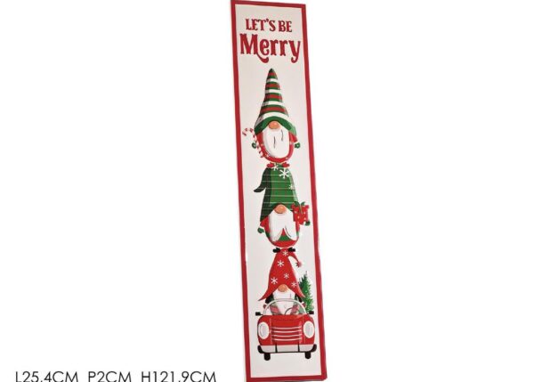 STAND DECORAZIONE NATALIZIA GNOMI 25.4X121.9CM ART.448213