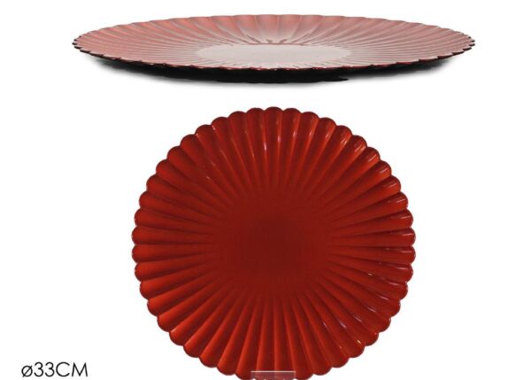SOTTOPIATTO Ã˜33CM ROSSO ART.405425