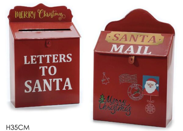CASSETTA POSTA NATALE H35CM 2ASS ART.655108