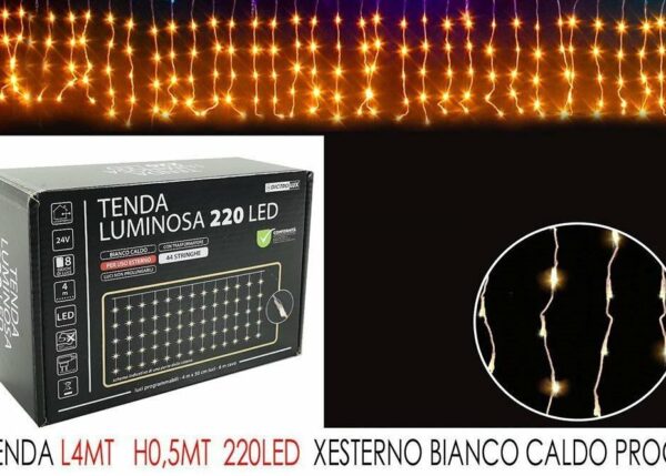 TENDA DI NATALE 4MT C/220LED BIANCO C LX0.5MT H P ART.450732A3