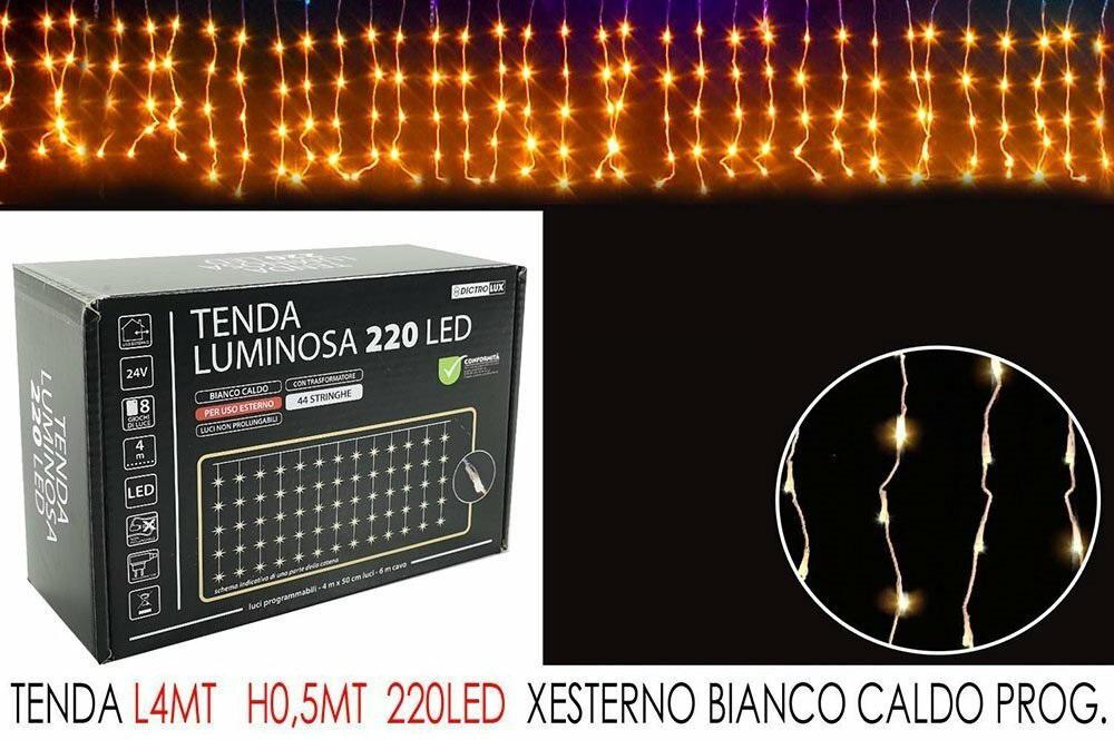 TENDA DI NATALE 4MT C/220LED BIANCO C LX0.5MT H P ART.450732A3 TENDA DI NATALE 4MT C/220LED BIANCO C LX0.5MT H P ART.450732A3