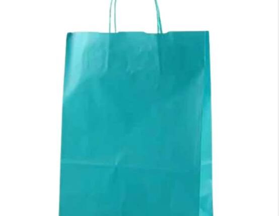 BUSTA REGALO CARTA KRAFT 90GR. CF.25 AZZURRO