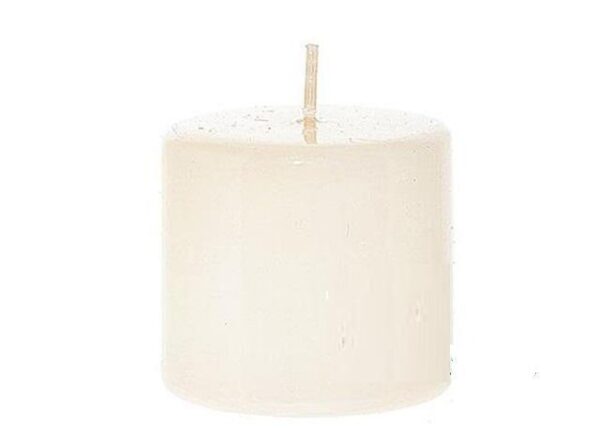CANDELA PILLAR LUCIDA H CM 7 X D 8 COLORE AVORIO ART.89019 -