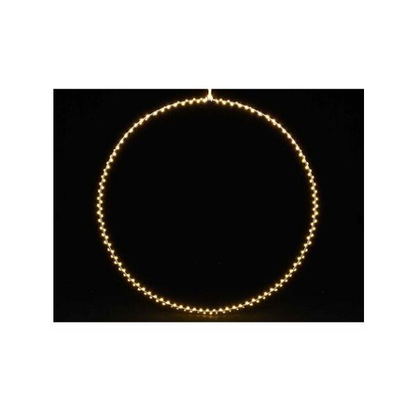 CERCHIO MICROLED "RING" COLORE BIANCO CALDO CON LUCE FISSA , 150 LUCI DA ESTERNO 30CM, FILO TRASPARENTE ART.30092 - CERCHIO MICROLED "RING" COLORE BIANCO CALDO CON LUCE FISSA , 150 LUCI DA ESTERNO 30CM, FILO TRASPARENTE ART.30092 -
