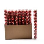 CONFEZIONE 9 PALLE ROSSE IN PLASTICA DIAM.4CM TUBO PVC ART.20486 -