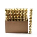 CONFEZIONE 9 PALLE ORO IN PLASTICA DIAM.4CM TUBO PVC ART.20493 -