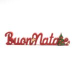 SCRITTA NATALIZIA IN LEGNO 39X2XH.8CM ART.21988 -