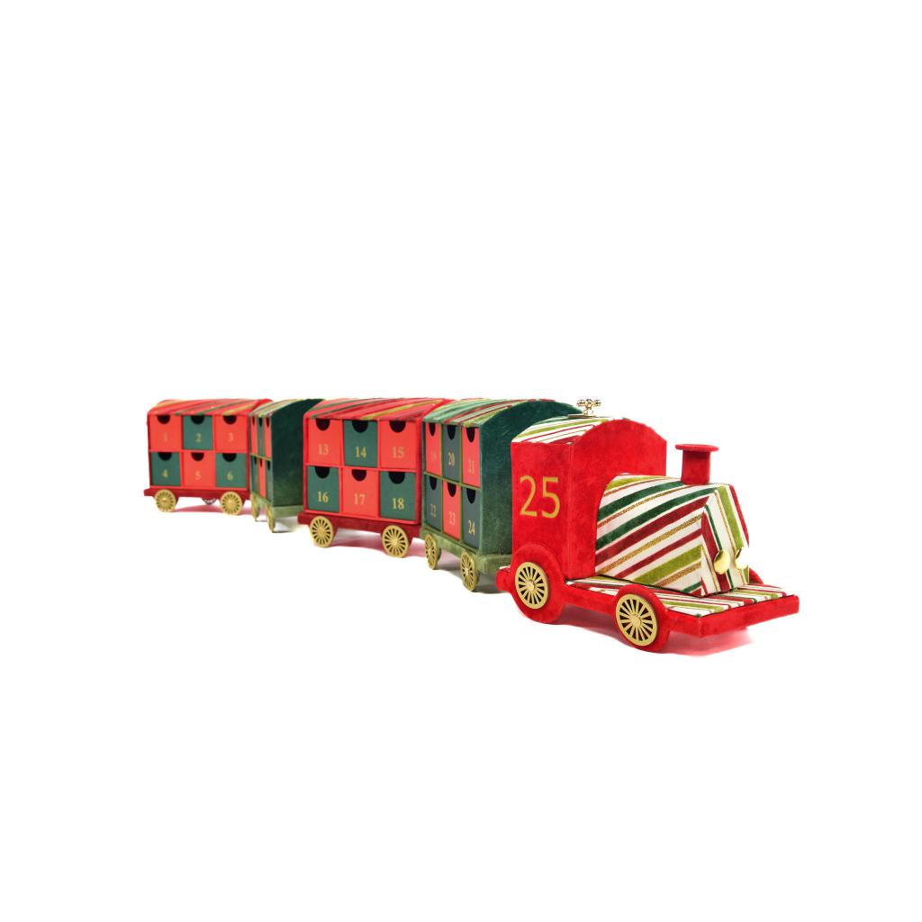 TRENO DELL'AVVENTO NATALIZIO IN CARTA 115X13XH.20CM ART.55869 - TRENO DELL'AVVENTO NATALIZIO IN CARTA 115X13XH.20CM ART.55869 -