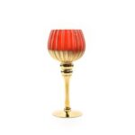 PORTACANDELA ORO ROSSO IN VETRO D.13XH.30 CM ART.52834 -