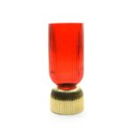 VASO ORO ROSSO IN VETRO D.10XH.26 CM ART.53053 -