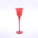 PORTACANDELA ROSSO IN VETRO D.8XH.25 CM ART.73846 -
