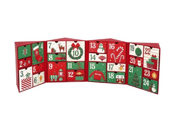 CALENDARIO AVVENTO CARTONE CM24X17XH33 ART.111774