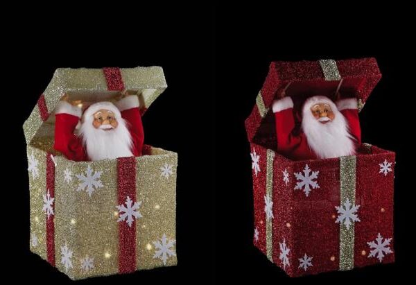 PACCO+BABBO NATALE MOVIMENTO+MUSICA+108L 2C 25X25X49 ART.115418