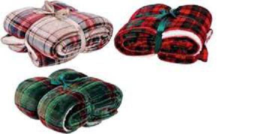 COPERTA FLANELLA+SHERPA A3C NATALIZIA 130X160 ART.117117