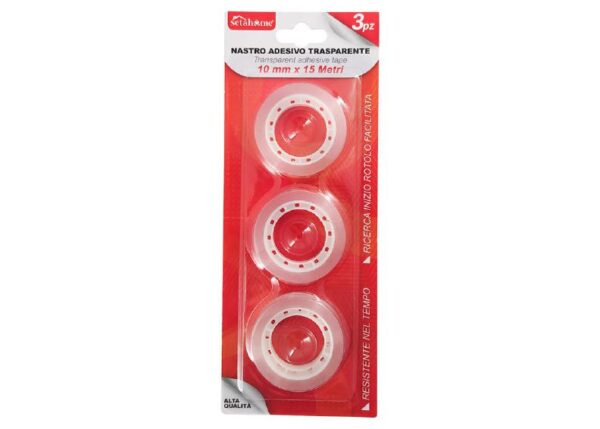 SETABLU NASTRO ADESIVO TRASPARENT 1CM*15M 3PZ