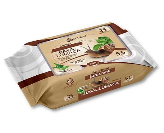SETABLU SALVIETTE STRUCCANTI BAVA DI LUMACA 25PZ