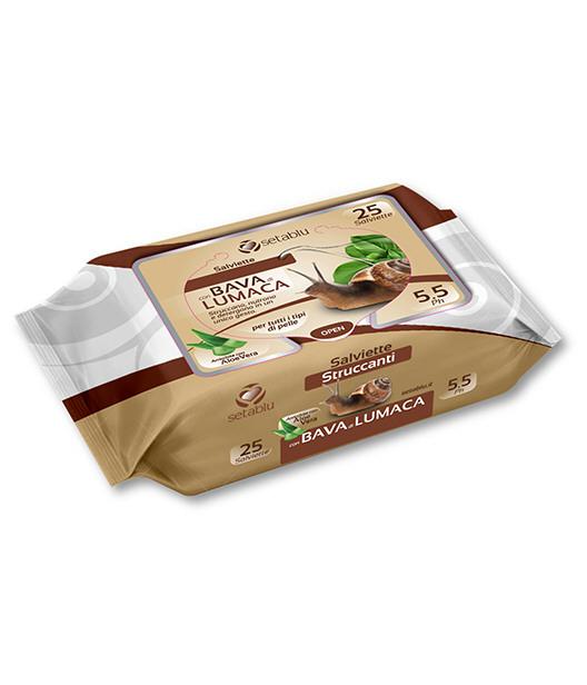 SETABLU SALVIETTE STRUCCANTI BAVA DI LUMACA 25PZ SETABLU SALVIETTE STRUCCANTI BAVA DI LUMACA 25PZ