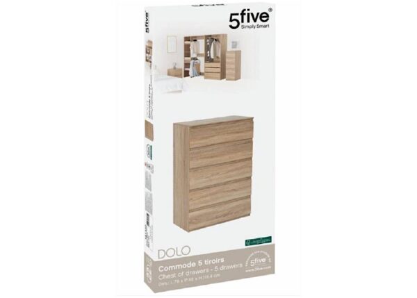 CASSETTIERA 181322 DOLO 5 CASSETTI 78X48X118CM