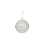 SFERA A RIGHE 14CM VETRO TRASPARENTE