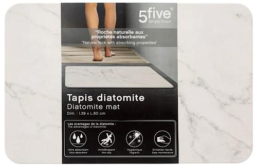 TAPPETO BAGNO 174683B DIATOMITE BIANCO 39X60CM