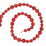 GHIRLANDA 200CM SFERE ROSSE 5CM