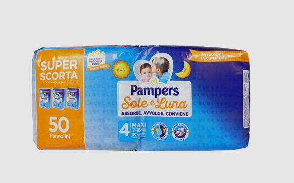 PAMPERS PANNOLINI SOLE&LUNA TRIO 50PZ MAXI