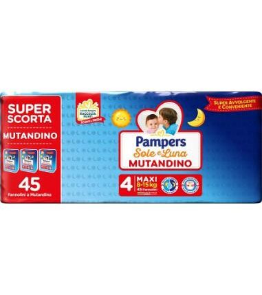 PAMPERS PANNOLINI SOLE&LUNA TRIO 45PZ MUTANDINA MAXI